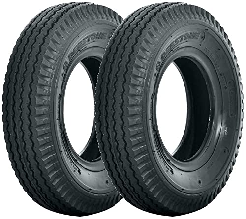 Deestone 2 Neumáticos CUBIERTAS 4.80-8 REFORZADOS 6PR GOMAS 71J COMPATIBLES CON Rueda Carrito REMOLQUE REMOLQUECITO de Barco