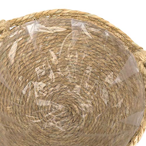 Ayaaa Cotton Rope Hanging Basket Hanging Basket Seagrass Basket Wall Hanging Planter Basket Cover for Flower Pot Straw Hanging Basket Storage Basket - Image 4