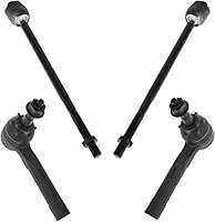 Vista 30 de TRQ Juego de varillas de acoplamiento delanteras interiores y exteriores, 4 piezas, compatibles con Infiniti G35 03-09 Nissan 350Z 2003-2007