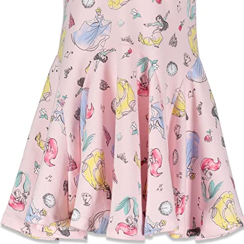 Disney Princess Belle Ariel Aurora Little Girls Skater Dress Pink 6-6X #TOP6