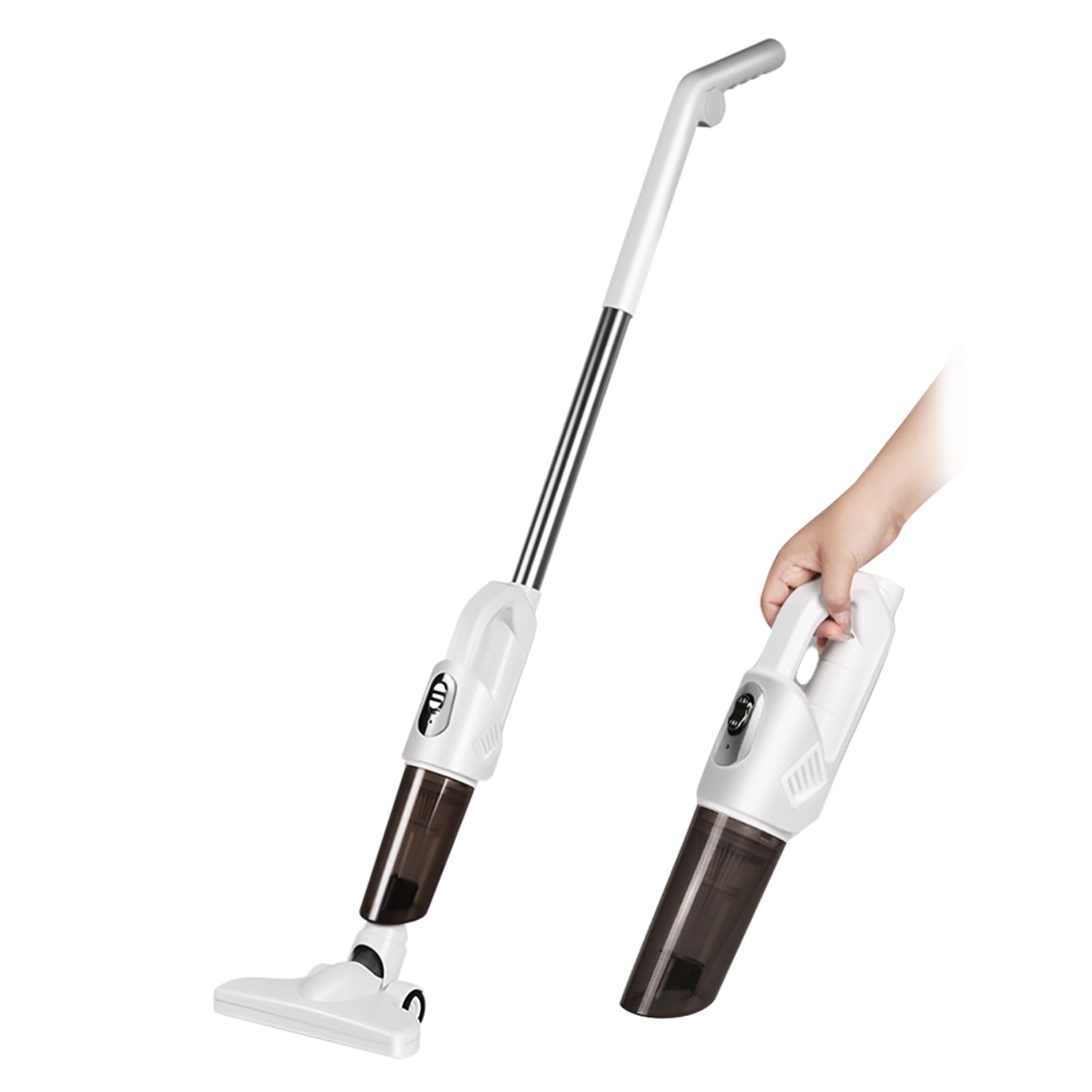 Aspirapolvere Portatile Senza Fili Ricaricabile, 20000Pa Aspirapolvere Portatile per Auto Potente, Filtro di Ricarica USB a Basso Rumore 30 Minuti per Auto da Casa e Ufficio (SILVER)