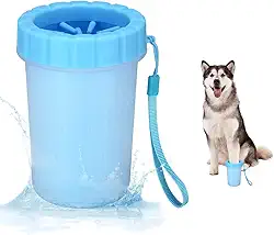 Lavadora de patas portátil para cães, limpador de patas para animais de estimação, presentes para cães, acessórios para cuidados com cães, material para cães, azul médio