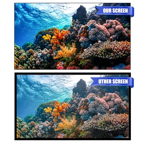 Toocust Edge Free Fixed Frame Projector Screen 120 Inch, Diagonal 16:9 4K 8K Ultra Hd 3D Ready Fixed Projector Screen, Fixed Frame Projector Screen Wall Mount For Indoor Movie Video Home Theater thumb #2