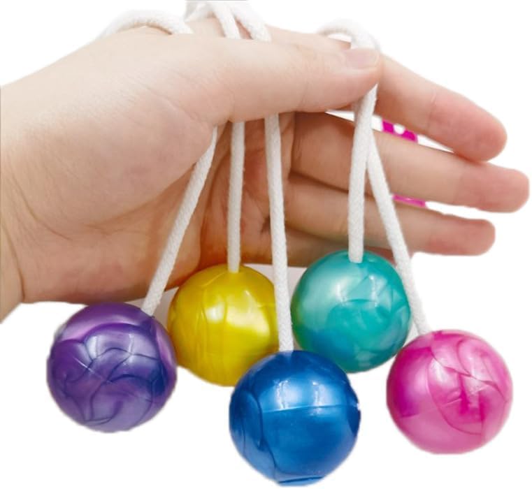 Miniatura 5 de 3 pares de pelotas Clacker, bolas de escalera, pelotas de juego de lanzamiento, bolas reductoras de presión para niños y adultos, se utilizan para