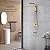 SOOOHOT Brushed Gold Shower Fixtures, Gold Shower Faucet Set with 12 Inch Gold Shower Heads with Handheld Spray Combo and Tub Spout, Shower Systems with Rain Shower and Handheld (Valve Included)