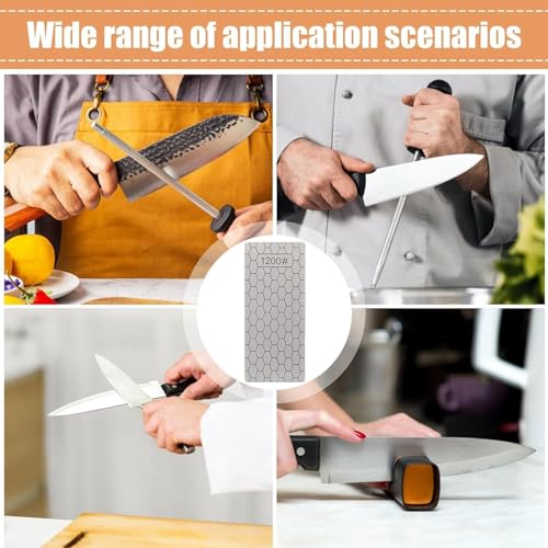Image of Diamond Sharpening Stone, Sharpening Stone, 1200 Grit Honeycomb Surface Whetstone for Kitchen Knives and Tools, Efficient Sharpening and Honing, Compact Storage Solution