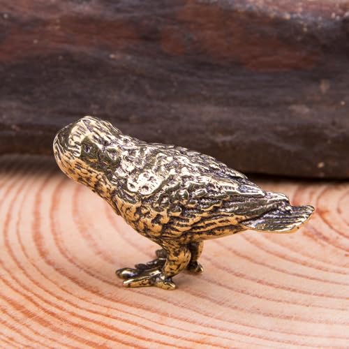 Figura de Búho de Latón Sólido Estilo Antiguo 3D miniatura 2