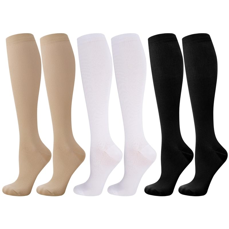 Zuimei Pairs Compression Socks 15 25mmhg Knee High Compression