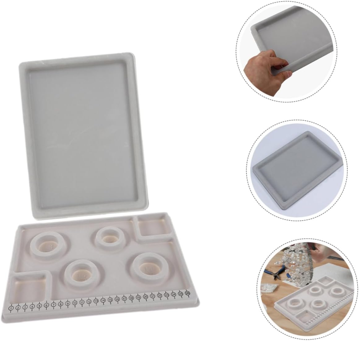 2Pcs Beading Board Tray Bracelet Design Organizer for Jewelry Making Convenient DIY Craft Tool for Bead Stringing and Component Storage