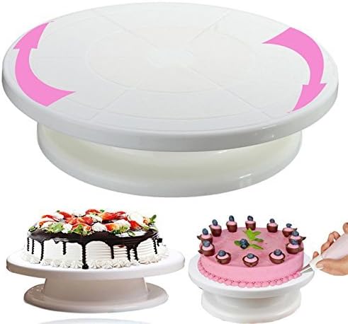 Arrison Revolving Cake Decorating Stand Turntable, White