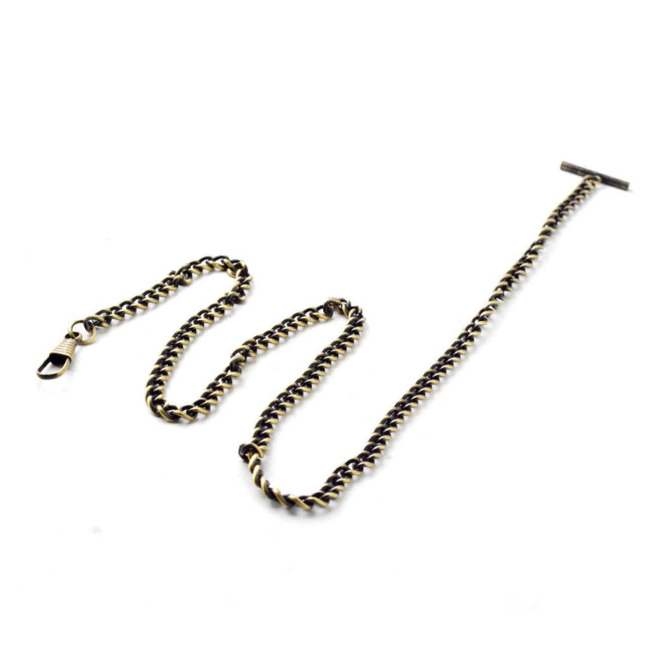 6pezzi Catena Per Orologio Da Tasca Metallo Tonda Catena t Per Jeans Accessori Moda Bronzo e Design Vintage Con Chiusura Sicura