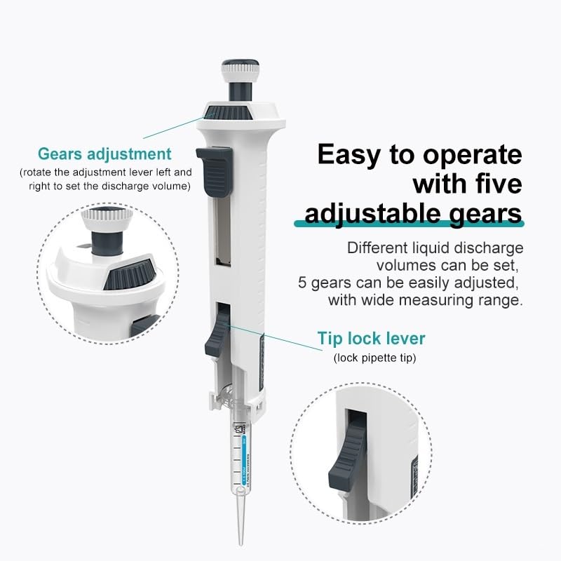 Continuous Dispenser Laboratory Pipette Adjustable Manual Dispenser with Tip 5ml