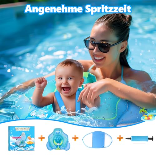 BNEHHOV Schwimmring Baby mit Sonnendach Abnehmbarem Sonnendach Schwimmsitz Kleinkinder Schwimmhilfe für Kleinkinder Baby Float Aufblasbare Schwimmreifen UPF 50+ für aufblasbarer Kinder ab 6-36 Monate