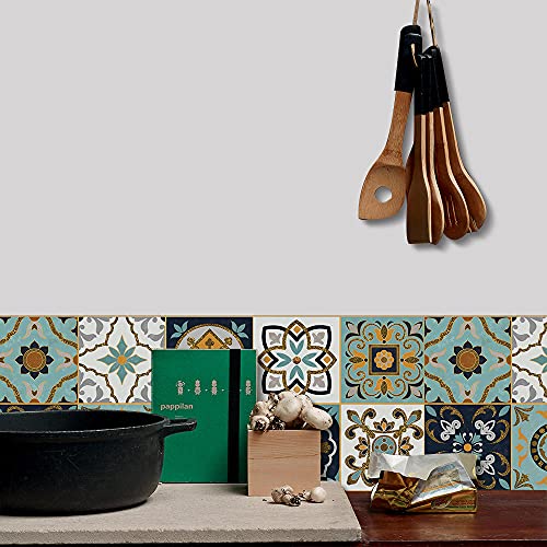 Vinilos Pared Cocina Estilo Boho Azul Vinilo Adhesivo Cenefas Adhesivas Baño Cocina Azulejos Decorativos Adhesivos Ba?o… - Imagen 3
