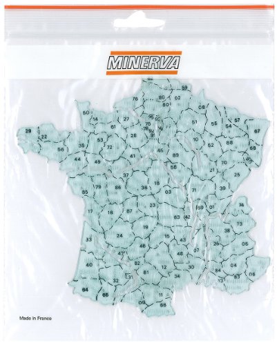 Pochoir carte France départements Minerva M79352454 pour bureau et école