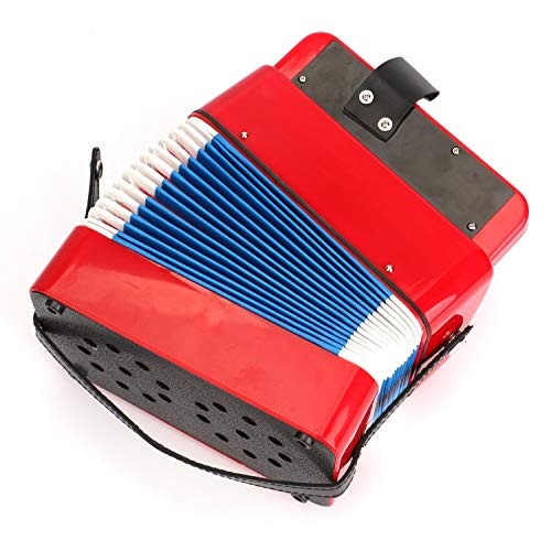 Image of Tosnail Kids Piano Percussion Accordion Musical Toy, Red