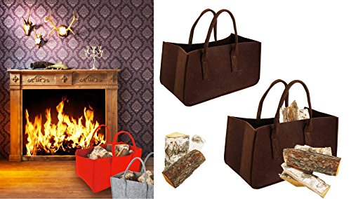 Preisvergleich Produktbild Filztasche Kaminholz Braun