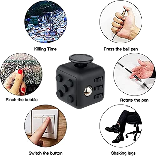 Yeefunjoy 3Pcs Anti-Stress Würfel Spielzeug, Infinity Cube, Fidget Pad Controller, Dekompression Spielzeug, Tötungs Zeit Zappeln Spielwaren für Kinder und Erwachsene Stressaubbau bei Nervösität