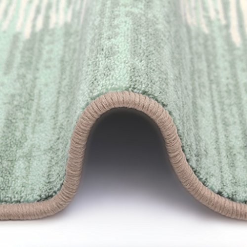 Tapis moderne vert clair en polyester doux pour salon et chambre - 4