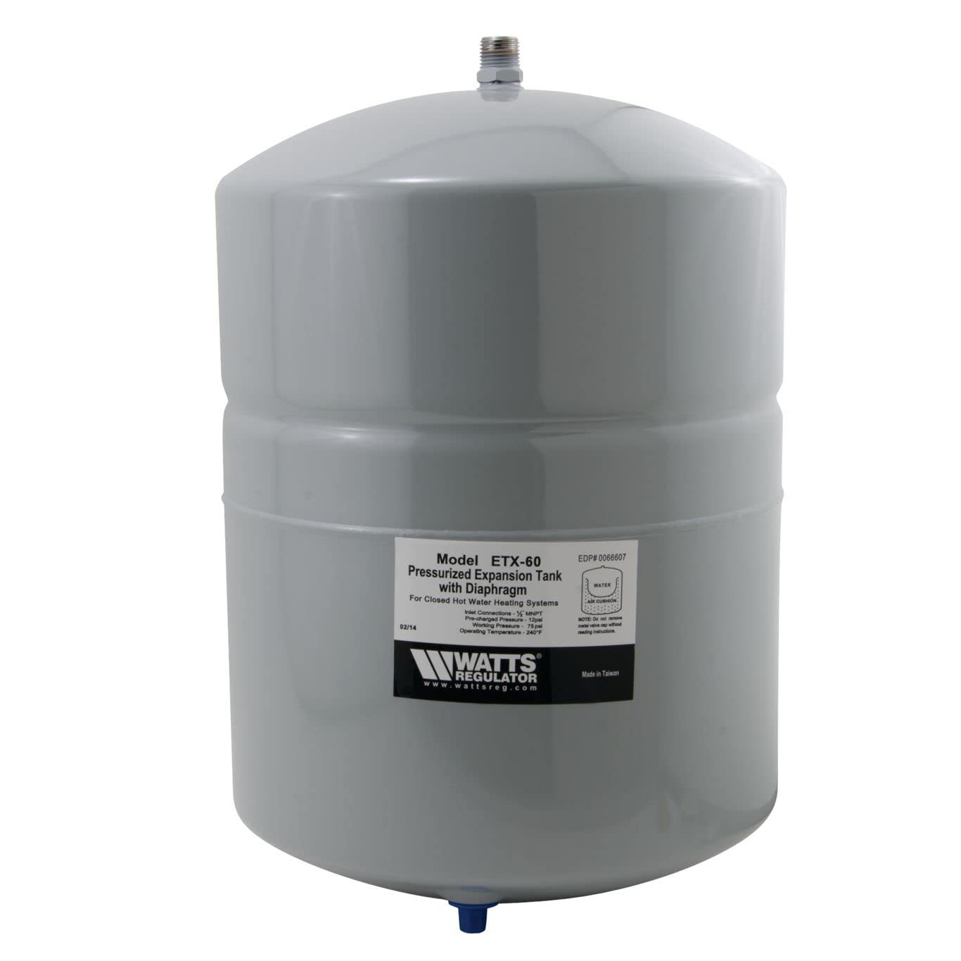 Watts ETX-15 2.1-Gallon Non-Potable Expansion Tank for Closed-Loop Systems