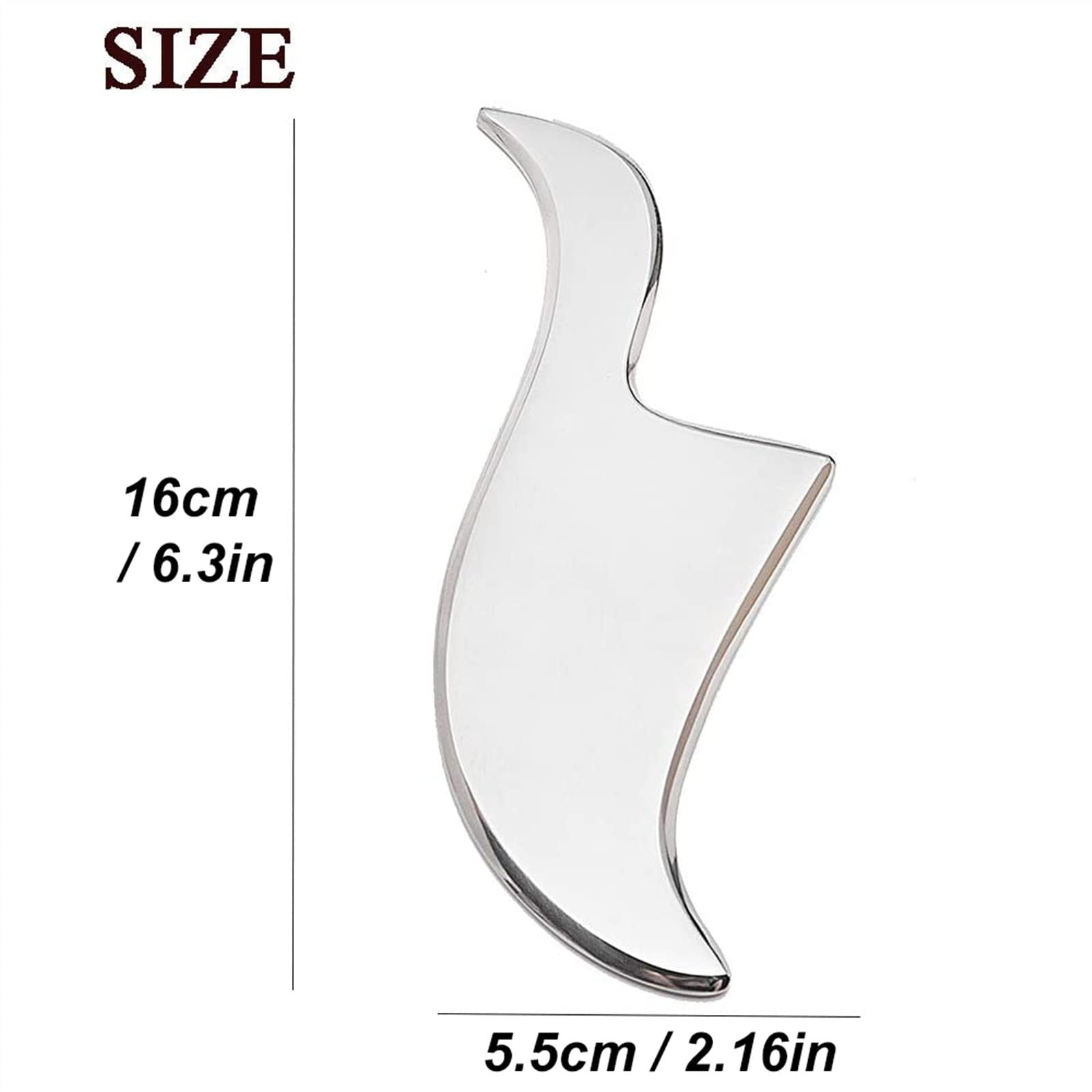 BAWHO Herramienta de Masaje Gua Sha Profesional, Herramientas de Masaje de raspado Gua Sha de Acero Inoxidable, Gran Herramienta de movilización de Tejido Suave, 1 Uds. (Color : Style 10)