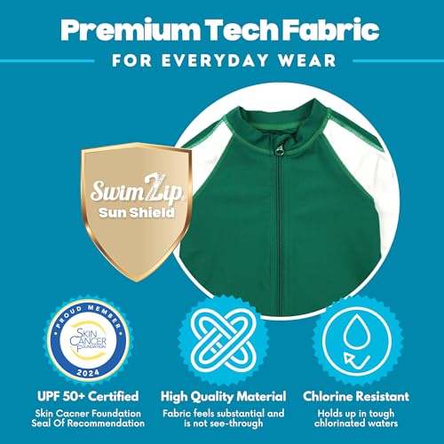 Image of SwimZip Boys' Long Sleeve Rash Guard & Swim Shorts Set - UPF 50+ Sun Protection
