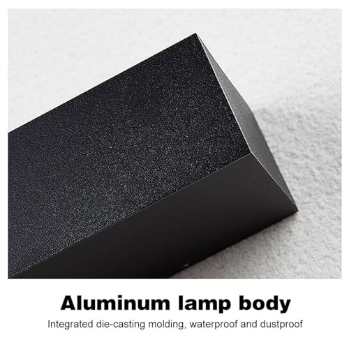 Aplique de pared exterior LED negro e impermeable para iluminar el porche 4