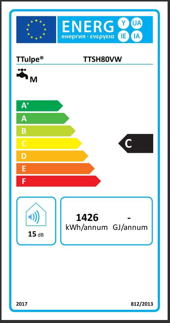 Shadow 80-V 80 litri serbatoio dell'acqua calda piatto verticale Wi-Fi