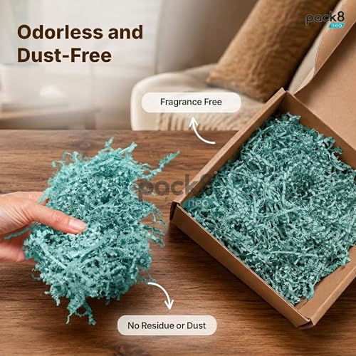 Image of Pack8neo Shredded Paper Grass Cutting For Giftpacking Fill for Gift Baskets and Boxes (1000g)| Eco-friendly grass paper, Crinkle Cut, Gift Packaging Protection & Decoration Material, Green, 1kg