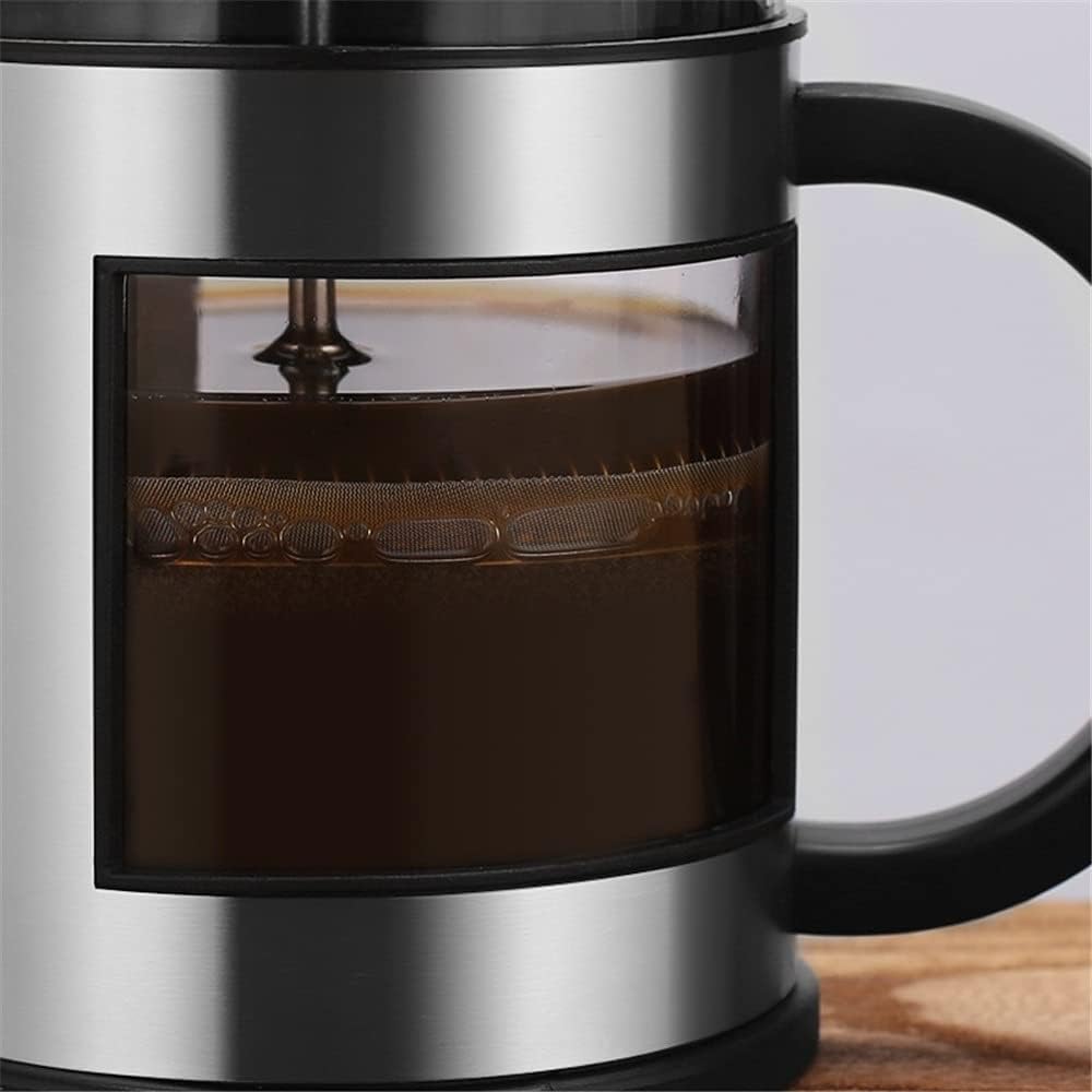 Cafetera de prensa, prensa de café, caffettiere, cafetera, cafetera de prensa francesa, olla de prensa francesa Émbolo de acero inoxidable con filtros Prensa de café francesa Cafetera de vidrio resist