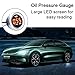 YIWENG Motorcycle Oil Pressure Gauge Digital Oil Pressure Gauge with Flashing Alarm 0-1.00MPa Car Engine Oil Pressure Meter Press Sensors 9-35V for Auto Motorcycle