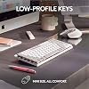 Logitech MX Mechanical Mini for Mac Wireless Illuminated Keyboard, Low-Profile Performance Switches, Tactile Quiet Keys, Backlit, Bluetooth, USB-C, Apple, iPad - Pale Grey