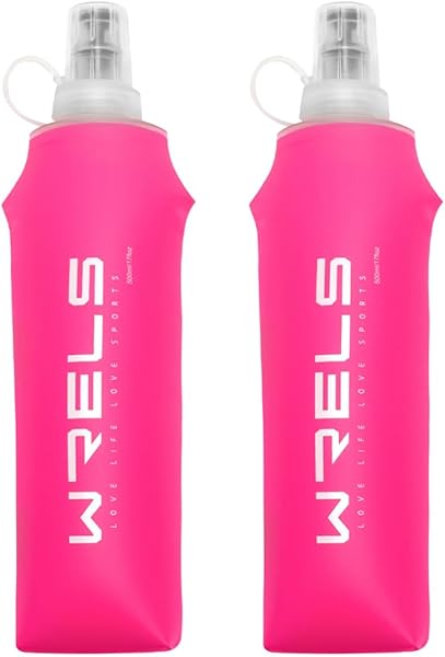 TPU Soft Flask Lightweight Portable Reusable Water Bottle,BPA Free Collapsible Flask for Hydration Pack in Running Hiking Cycling and Marathon