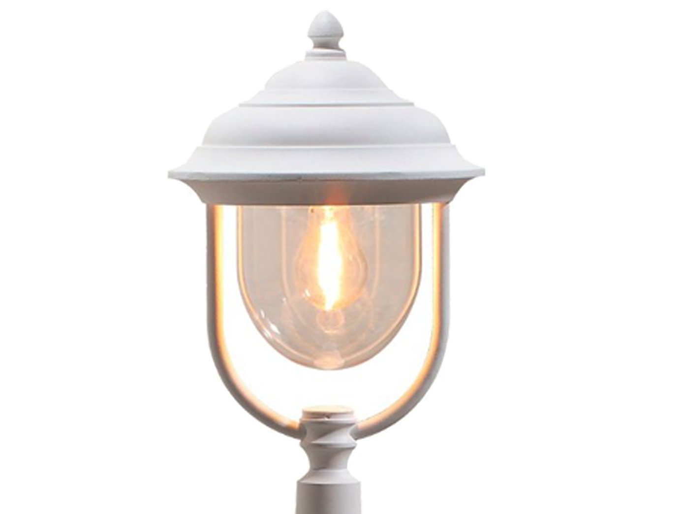 Konstsmide Parma 7225 Wegeleuchte (B: 24cm T: 24cm H: 118cm, 1x75W, IP43) matt-weiß
