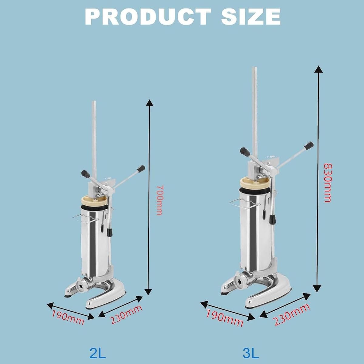 Máquina para Hacer Churros Manual, churrera española Vertical de Acero Inoxidable, para restaurantes, hoteles, cafeterías, panaderías 2L