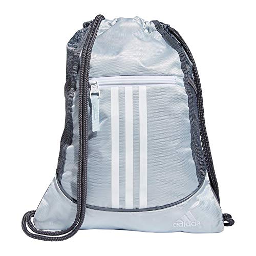 Image of adidas Alliance 2 Sackpack, Halo Blue /Jersey Onix /White /Onix, One Size