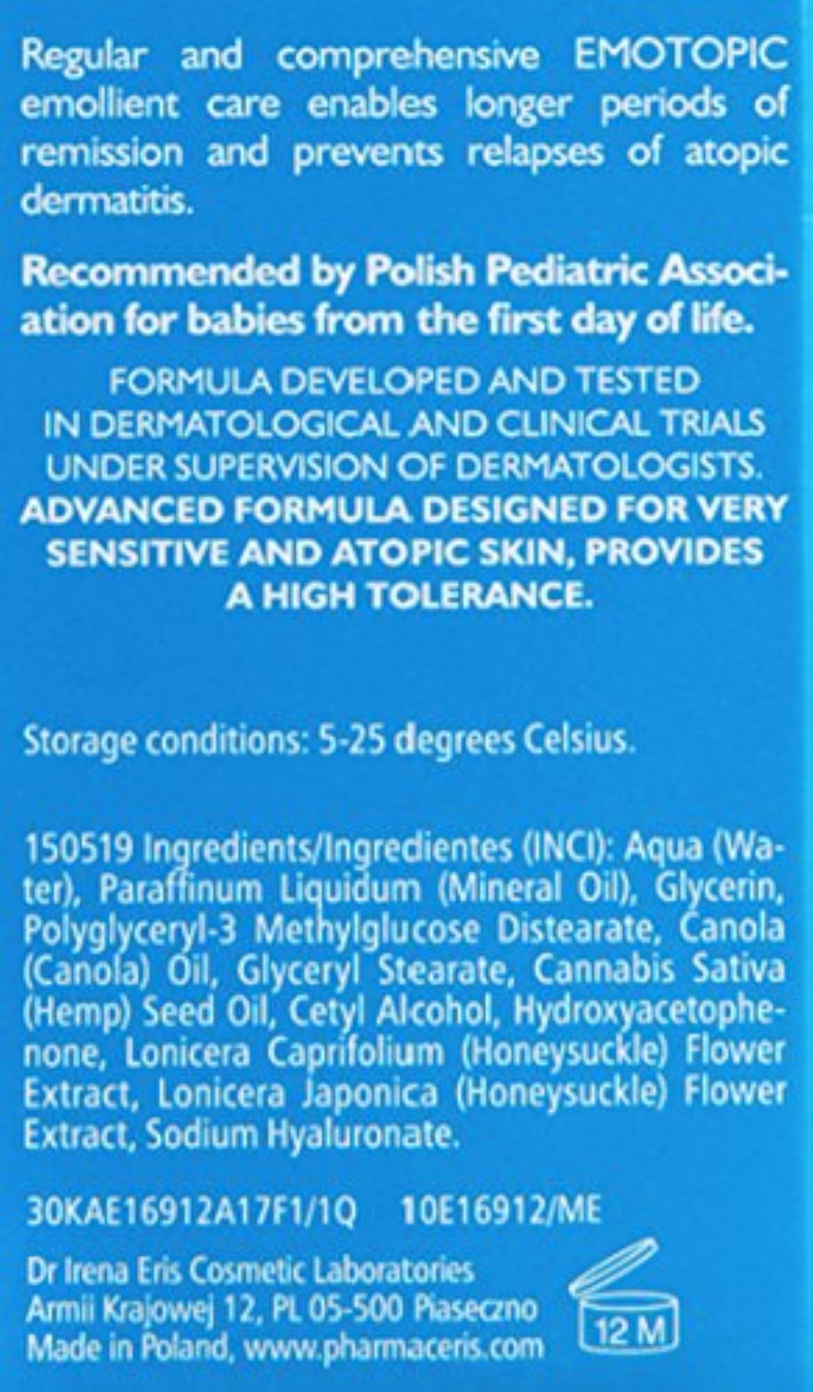 Eczema Dermatitis & Dry Skin Moisturizer for All Ages