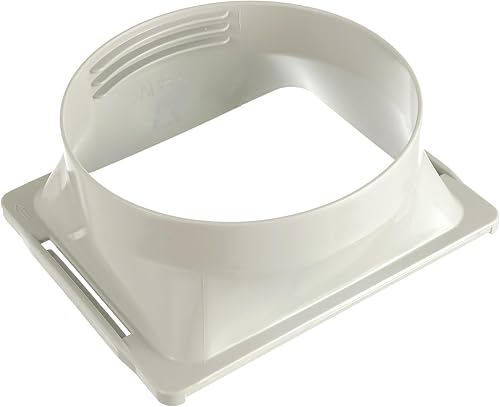 HAUREW Acoplador de manguera de escape cuadrado para aire acondicionado portátil de 5.9 pulgadas, adaptador de ventana cuadrada a redonda, conector