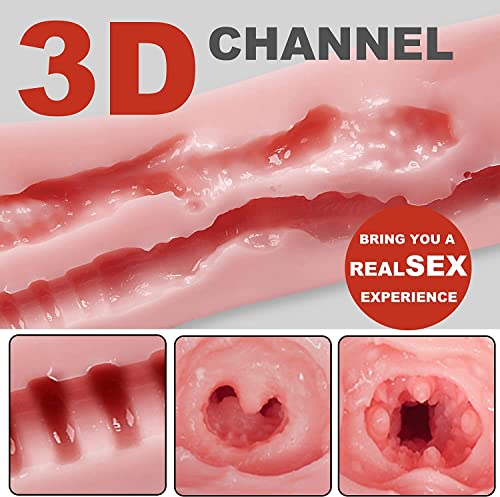 2-in-1 Manuelle Masturbation Cup taschenmuschi Manuelle Cup-Masturbatoren,3D Vagina und Ass Muschi Masturbation,Erotik SexSpielzeug für Männer,Sextoysets für ihn – Bild 4