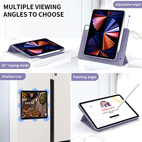 Image of ProElite Cover for Apple iPad Pro 13 inch M4 /M5 2024 /2025 Case Cover, Smart Detachable Magnetic Shockproof Case Cover for Apple iPad Pro 13 inch M4 /M5 2024 /2025, Lavender