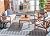 SAFAVIEH Outdoor Nunzio Natural and Beige 4-Piece Patio Set (Pillows Included)