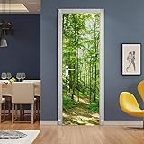 ZIYUEZIKUN Sticker Porte Trompe l'oeil Effet 3D Intérieur PVC Sticker Mur Décoratif Mur Salon Cuisine Chambre Salle de Bain Papier Peint (77x200cm) (B)