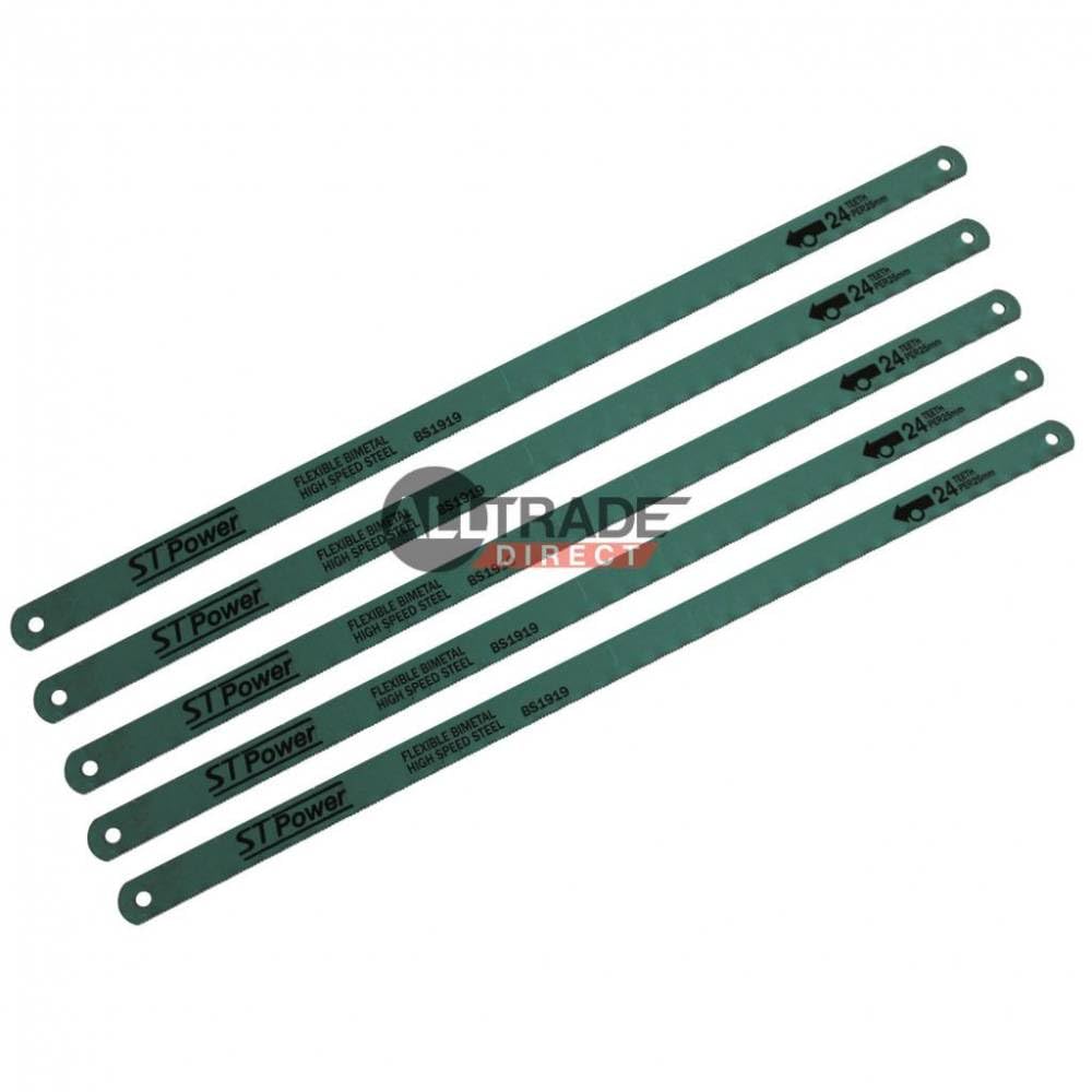 3 Mixed Hacksaw Blades 18 24 32 TPI Bi-Metal Shatterproof HSS 12" 300mm by AllTrade Direct by AllTrade Direct