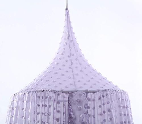 Miniatura 5 de Toldo de cama para niños para niñas, toldo de cuna morado para princesa, toldo colgante para niños, toldo para niñas pequeñas, red para cama para