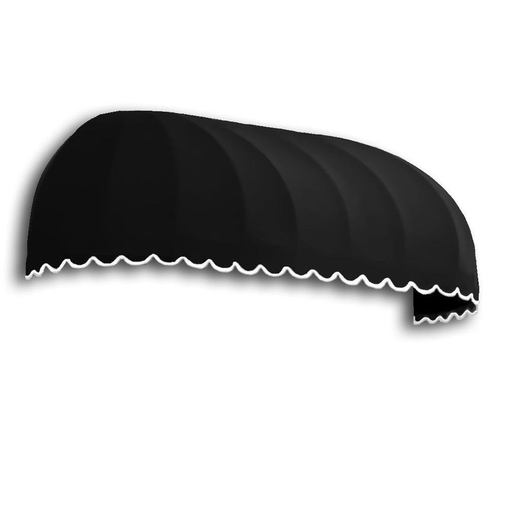 10.38 FT. Chicago Fixed Awning 124.5 in. W X 32.25 in. H X 26.25 in. D Acrylic Fabric in Black by Awntech – Model CG22-10K