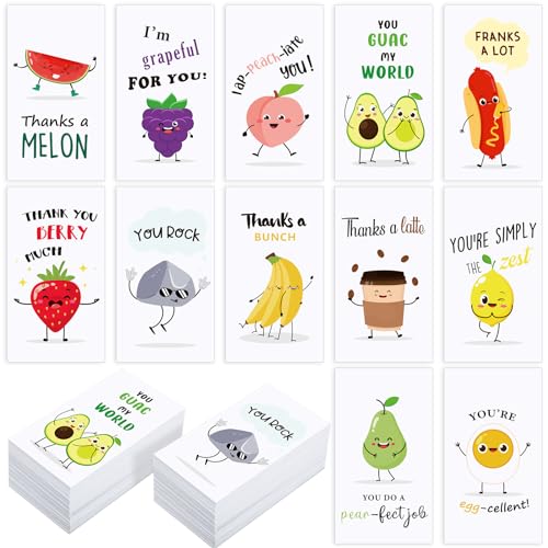 Yeaqee 240 Pcs Employee Appreciation Kudos Cards Funny Blank Back Motivational Card Encouragement Thank You Note Recognition Card for Teacher College Affirmation Gift(Punny2)