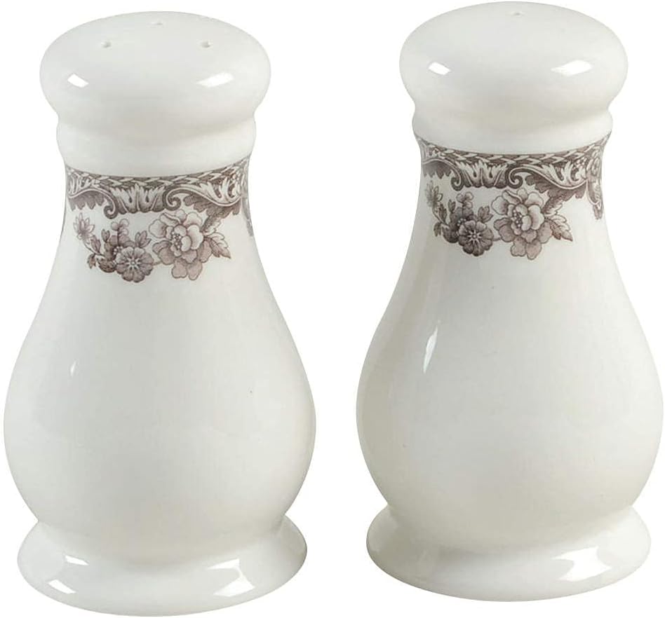 Spode Delamere Salt and Pepper Set | Salt and Pepper Shakers for Kitchen and Tabletop | Measures 4 Inches | Made from Fine Porcelain | Classic Home Décor
