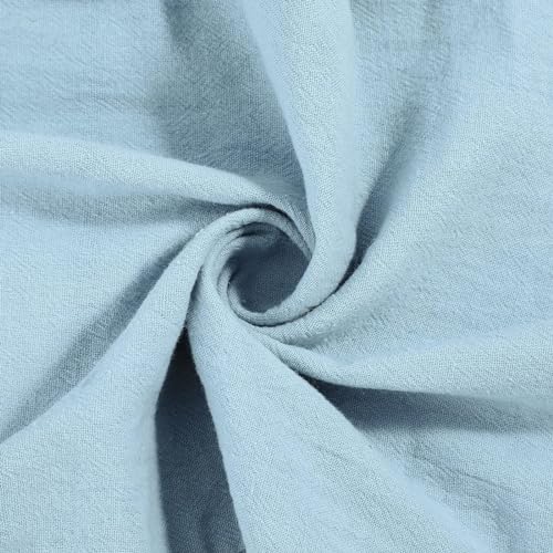 Image of DMOYALA Linen Pants for Women Summer Casual Wide Leg Capri Pants Loose Fit Palazzo Pants Cropped Beach Pants with Pockets