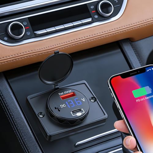 Cargador de coche para teléfono con diseño compacto antideslizante para motocicleta y barco 3
