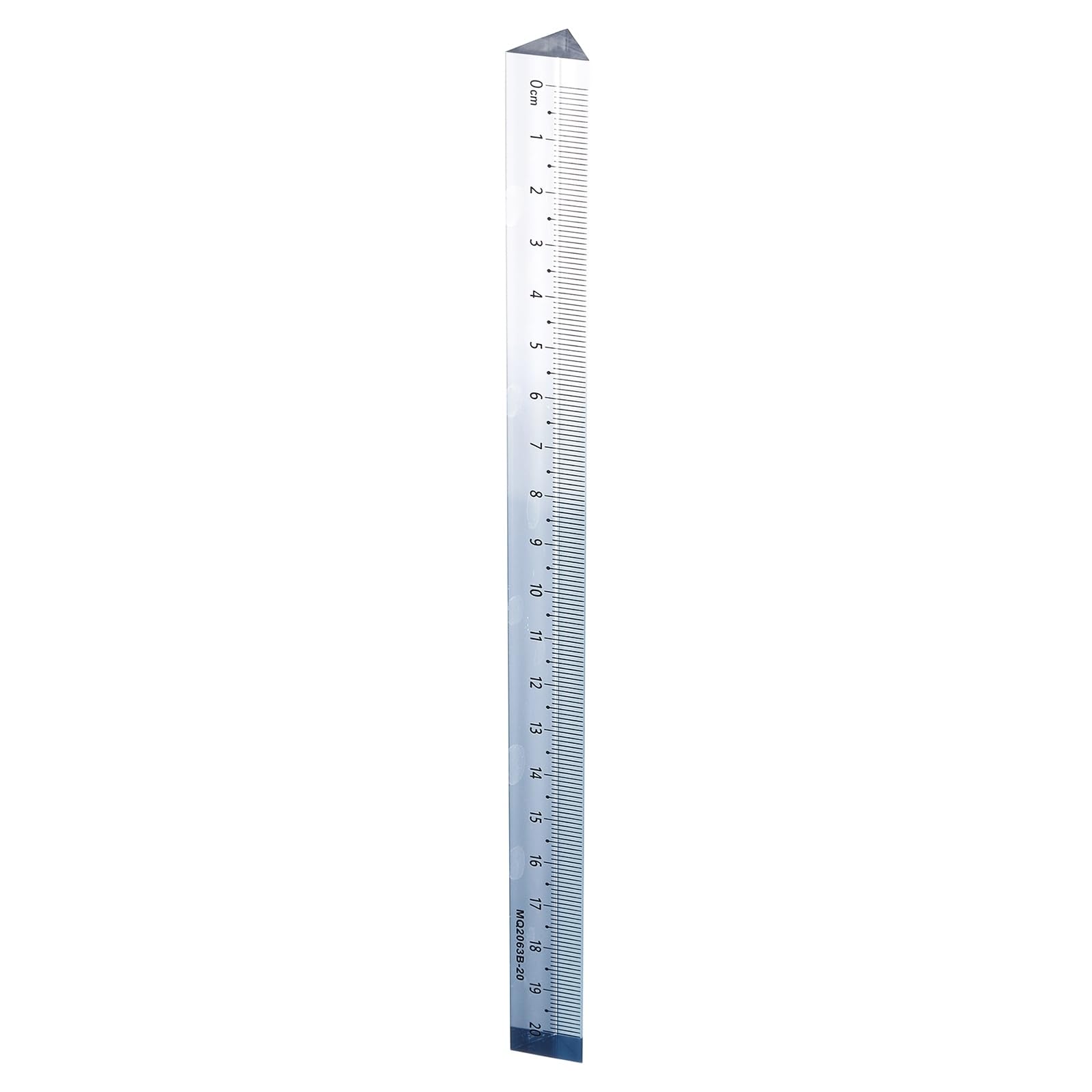 sourcing map Acrylic Clear Straight Rulers 20cm Metric Transparent Gradient Three-Dimensional Plastic Ruler Square Cube Measuring Tool for Classroom Office Home, Gray